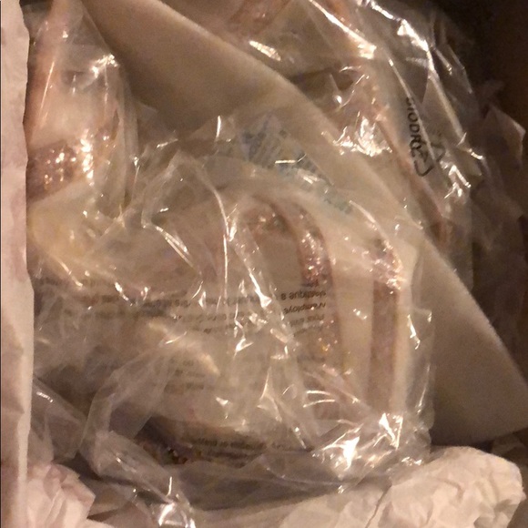 Jessica Simpson Champagne Glitter Ellenie Sandals - Picture 2 of 6